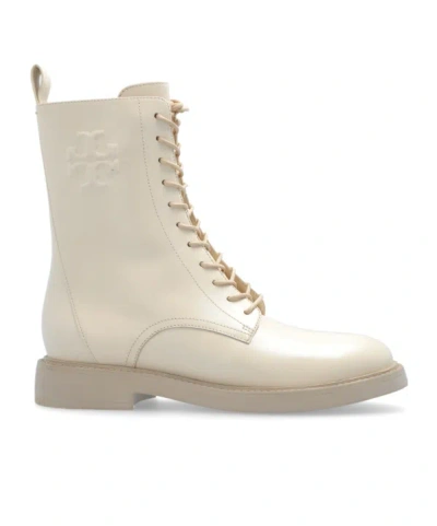 Tory Burch Lacing Short Boots In Nude