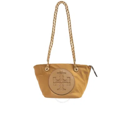 Tory Burch Ladies Camel Small Ella Chain Crossbody In Yellow