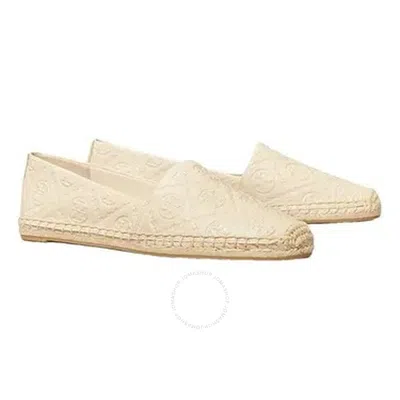 Tory Burch Ladies Gardenia T Monogram Platform Espadrilles In Gold
