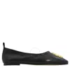 TORY BURCH TORY BURCH LADIES PERFECT BLACK LEATHER ELEANOR BALLET FLATS
