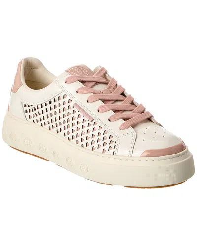 Tory Burch Ladybug Leather Sneaker In White