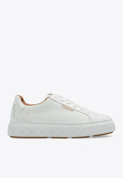 Tory Burch Ladybug Leather Sneakers In White