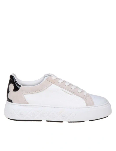 TORY BURCH LADYBUG SNEAKERS IN BLACK AND WHITE LEATHER