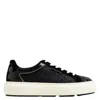 Tory Burch Ladybug T Monogram Low-top Sneakers In Black