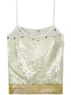 Tory Burch Lame Tank Top In Rosa