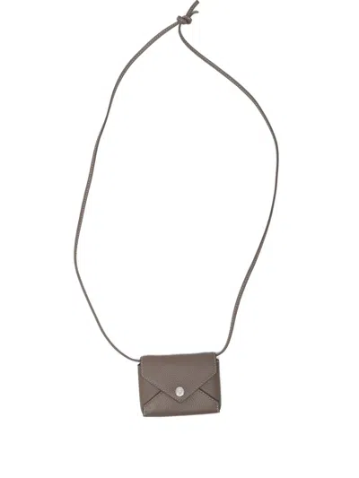 Tory Burch Lanyard Cardholder In Brown