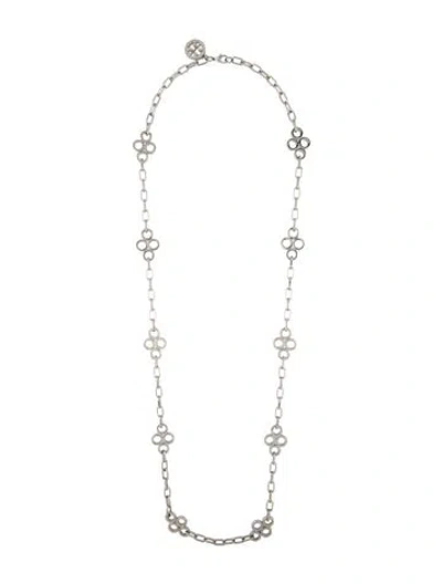 Pre-owned Tory Burch Large Clover Station Necklace, 42.75" In Multi