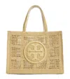 Tory Burch Large Crochet Ella Tote Bag In Beige