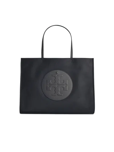 Tory Burch Large 'ella' Black Nylon Bag In Red