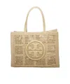 Tory Burch Large Ella Crochet Tote Bag In Nude