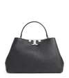 Tory Burch Large Leather Eleanor Top-handle Bag In Black
