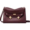 Tory Burch Large Lee Radziwill Pebble Leather Shoulder Bag In Purple