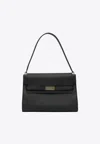 Tory Burch Large Lee Radziwill Shoulder Bag In Black