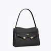 Tory Burch Large Lee Radziwill Shoulder Bag In Black