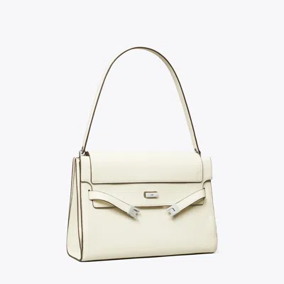 Tory Burch Large Lee Radziwill Shoulder Bag In White