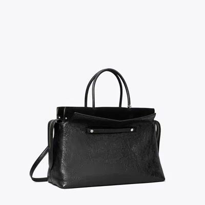 Tory Burch Large Mercer Distressed Satchel In Pattern