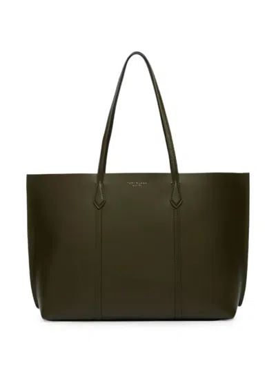 Tory Burch Large Pebbled Leather Tote Bag In Green
