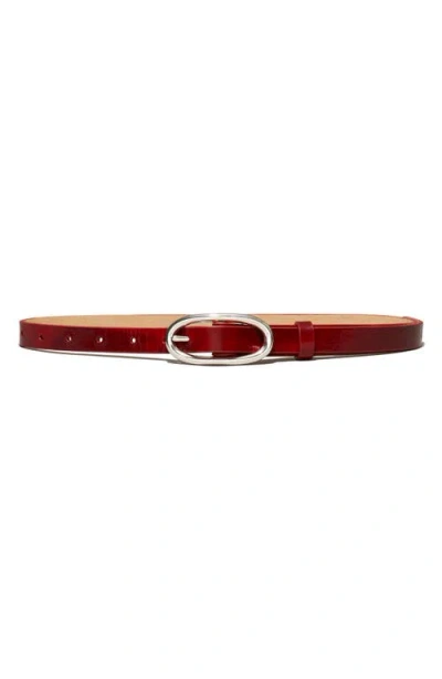 Tory Burch Large Pierced Leather Buckle Belt