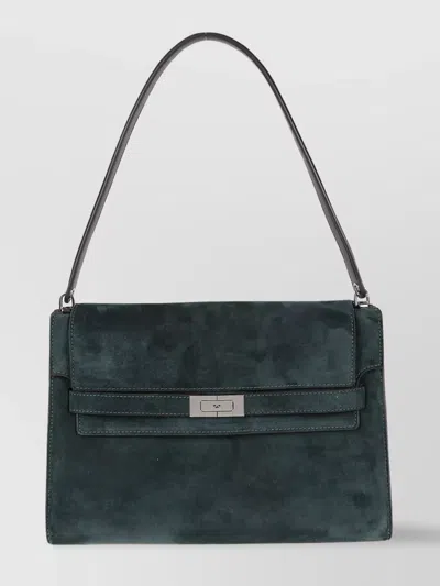 Tory Burch Large Rectangular Shoulder Bag Suede Finish