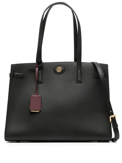 Tory Burch Large Robinson Tote Bag In Black