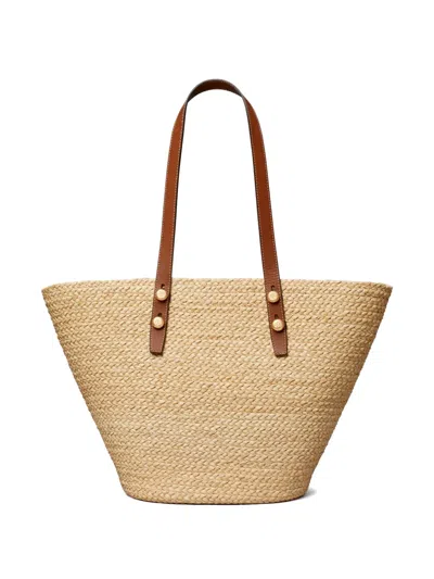 Tory Burch Large Romy Basket Tote Bag In Blue