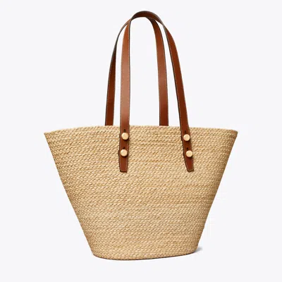 Tory Burch Large Romy Basket Tote In Brown