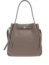 Tory Burch Large Romy Leather Bucket Bag In Brown