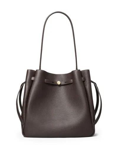 Tory Burch Large Romy Leather Shoulder Bag In Brown