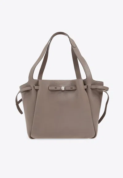 Tory Burch Large Romy Leather Tote Bag In Brown