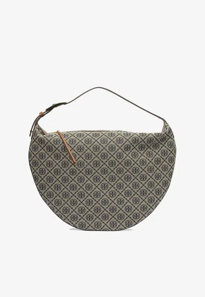 Tory Burch Large T Monogram Jacquard Balloon Bag In Multi