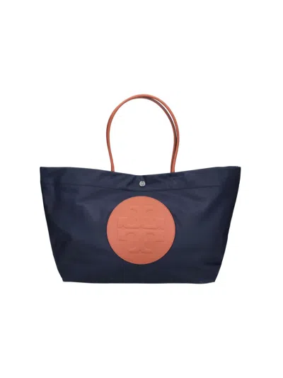 Tory Burch Grosse Tote-bag “ella Twist” In Blau