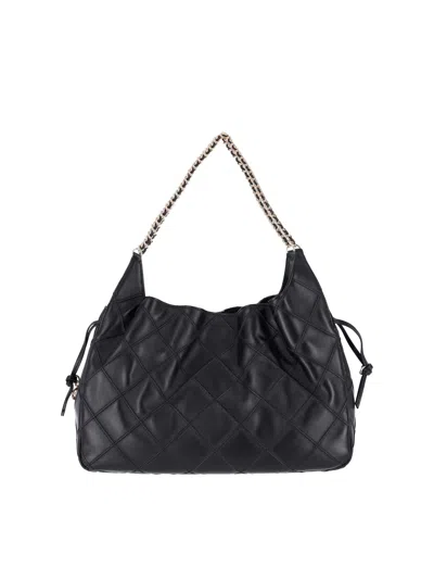 Tory Burch Large Tote Bag "fleming" In Black