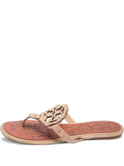 Pre-owned Tory Burch Laser-cut Thong Sandals