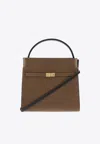 Tory Burch Le Radziwill Pebbled Leather Shoulder Bag In Brown