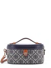 Tory Burch Leather And T Monogram Fabric Vanity Case