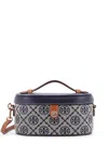 Tory Burch Leather And T Monogram Fabric Beauty Case