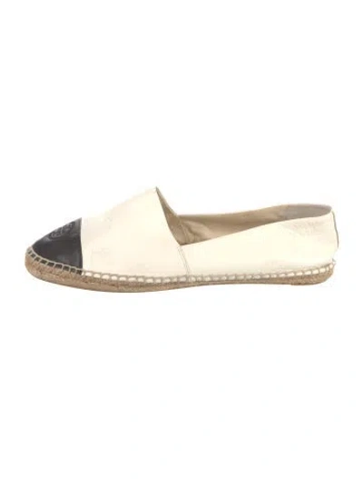 Pre-owned Tory Burch Leather Animal Print Espadrilles In Multi
