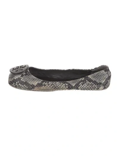 Pre-owned Tory Burch Leather Animal Print Flats