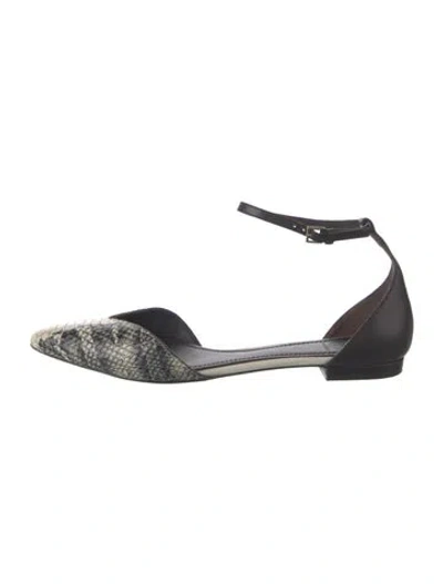 Pre-owned Tory Burch Leather Animal Print Flats In Multicolor