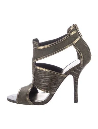 Pre-owned Tory Burch Leather Animal Print Pumps In Multi