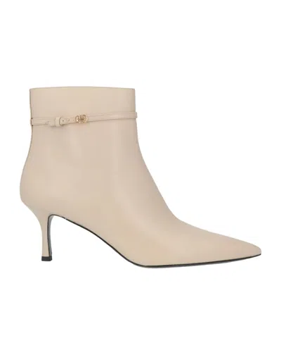 Tory Burch Leather Ankle Boots In Neutral