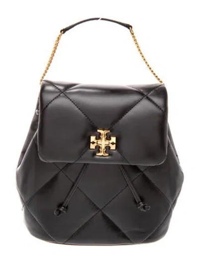 Pre-owned Tory Burch Leather Backpack In Black