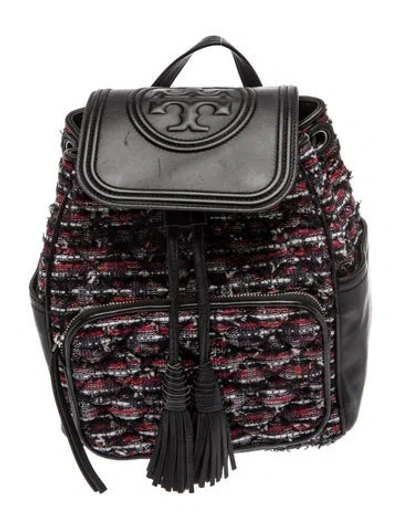 Pre-owned Tory Burch Leather Backpack In Black