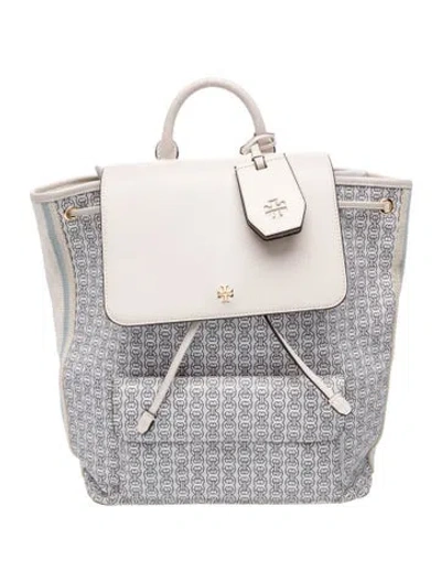 Pre-owned Tory Burch Leather Backpack In Blue
