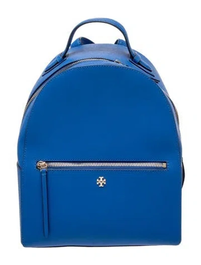 Pre-owned Tory Burch Leather Backpack In Blue