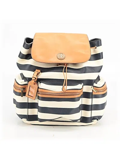 Pre-owned Tory Burch Leather Backpack In Ivory