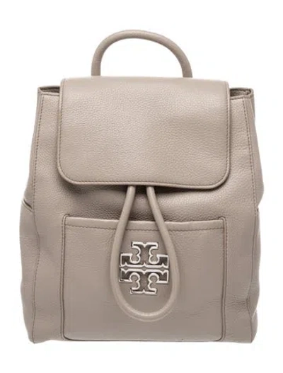 Pre-owned Tory Burch Leather Backpack In Neutral
