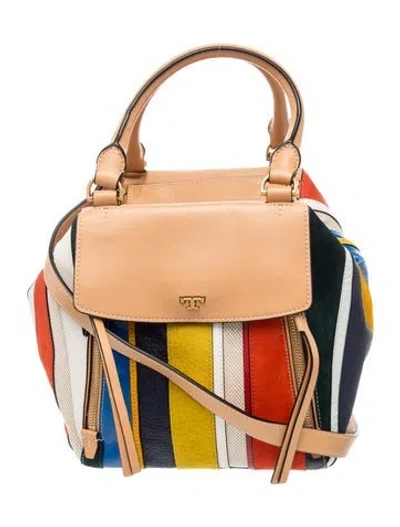 Pre-owned Tory Burch Leather Backpack In Neutral