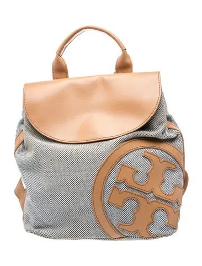 Pre-owned Tory Burch Leather Backpack In Neutrals