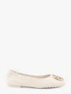 Tory Burch Leather Ballerinas Embellished Detail In Neutral